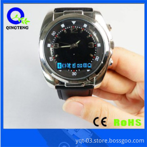 Leather strap bluetooth watch with vibration